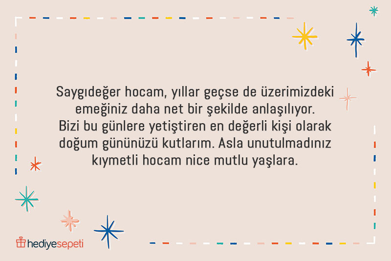 doğum günü mesajları öğretmene