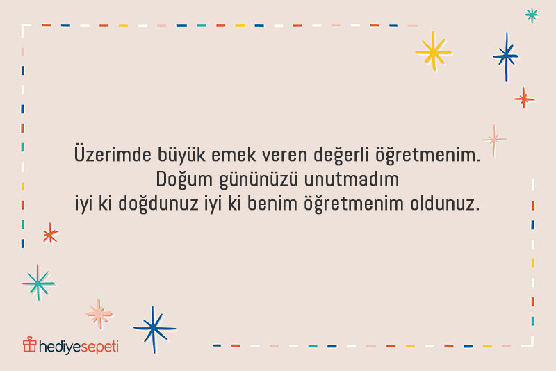 doğum günü öğretmen mesajları