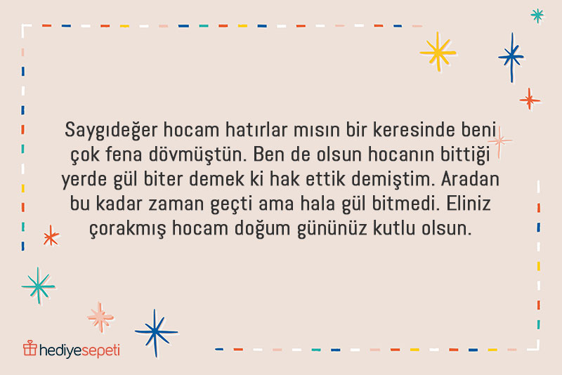 doğum günü öğretmen mesajları