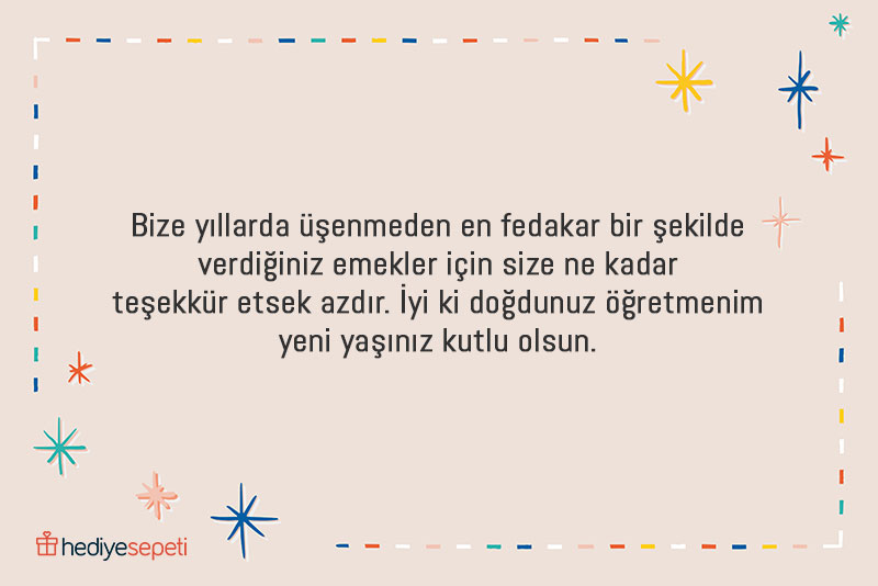 doğum günü öğretmen mesajları