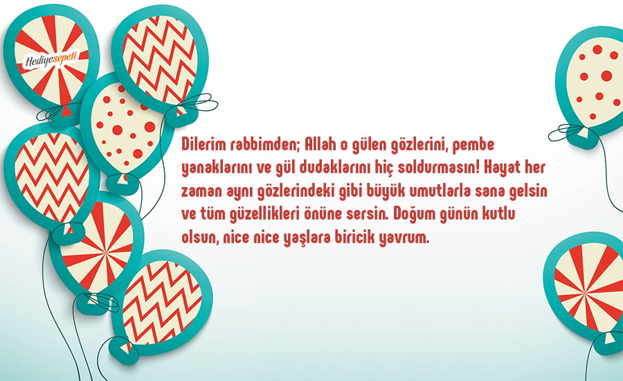 bebek doğum günü mesajları