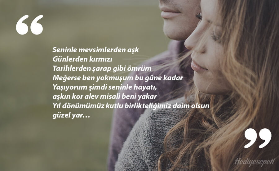 yıldönümü sözleri kısa