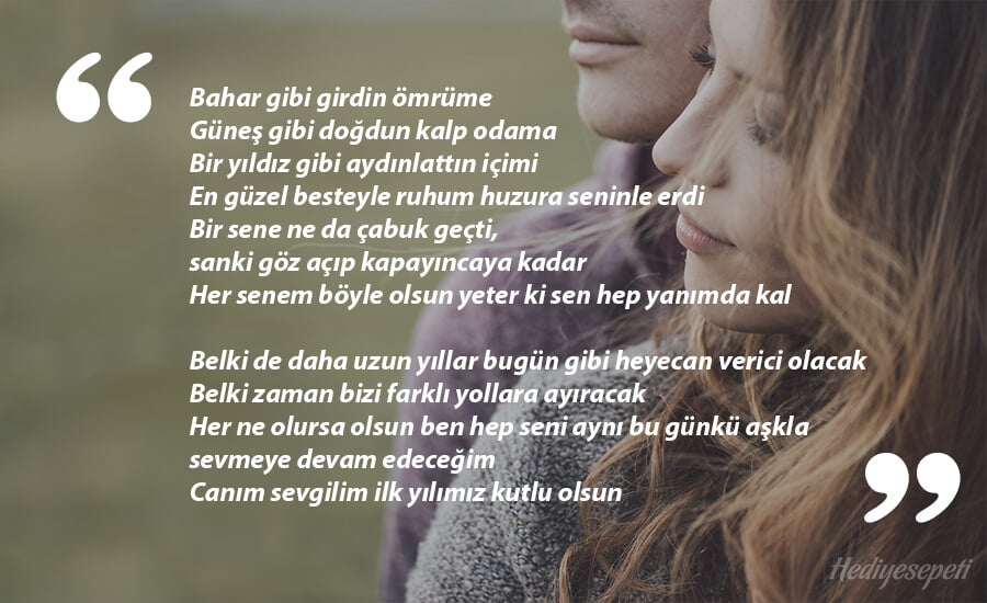 yıldönümü sözleri kısa