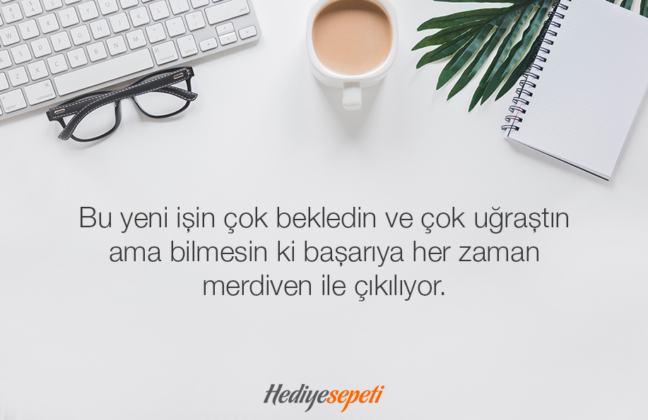 yeni iş kutlama mesajı