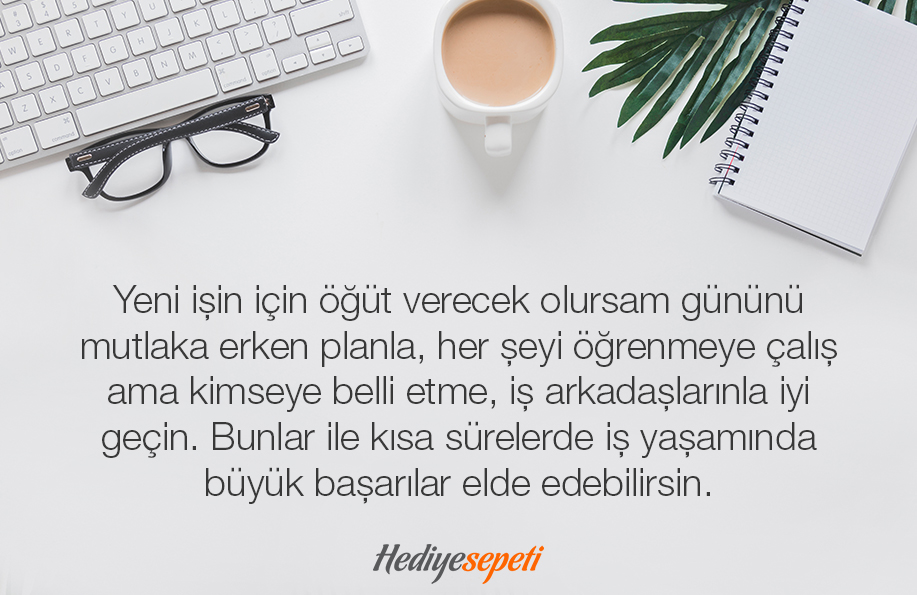 yeni işe başlama mesajları