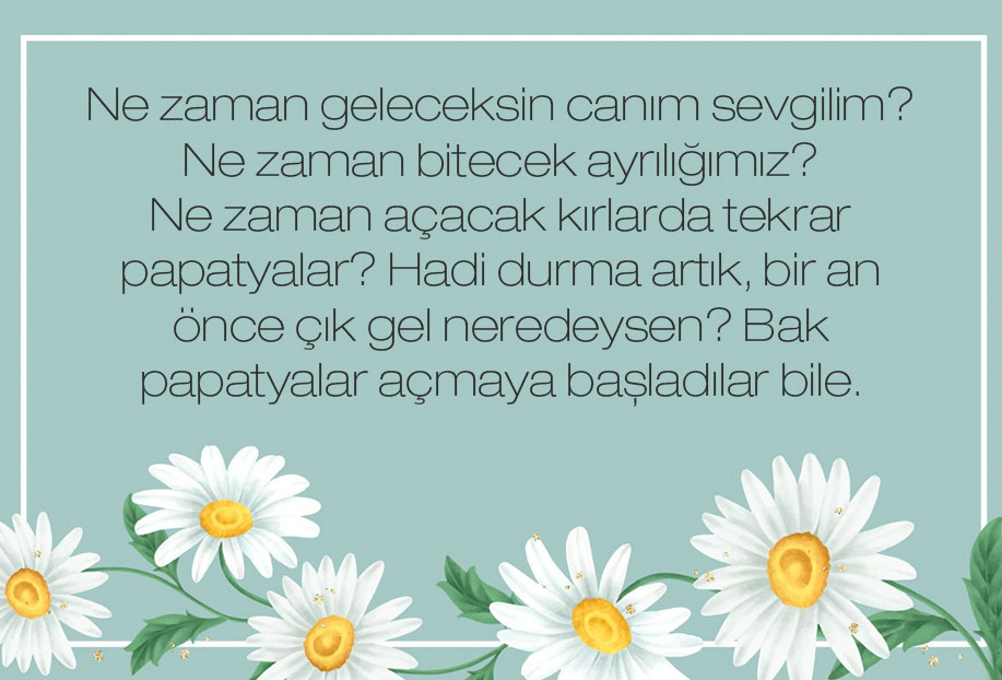 papatya güzel sözler