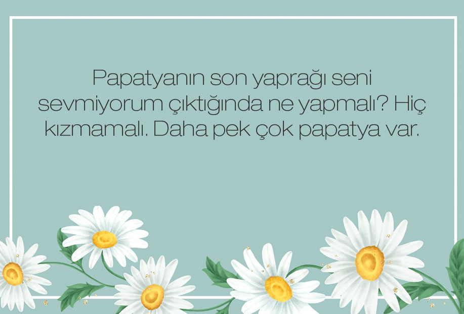 papatya güzel sözler