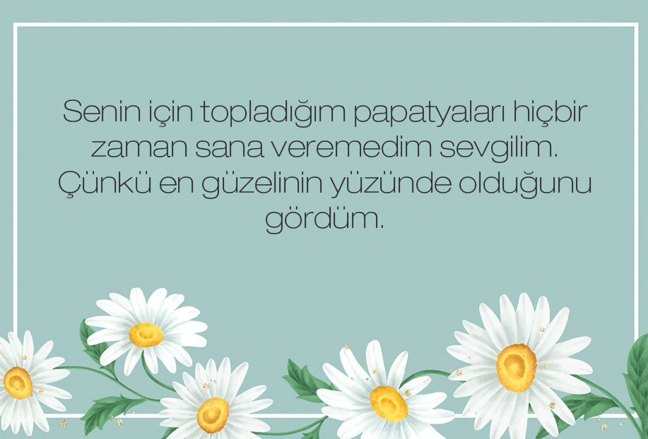 papatya ile ilgili sözler