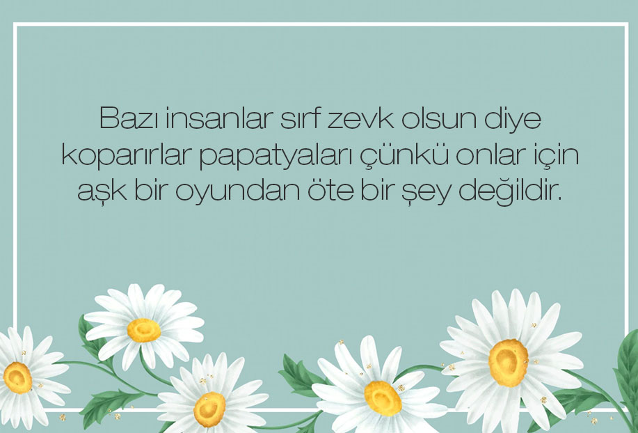 papatya kokulu sözler