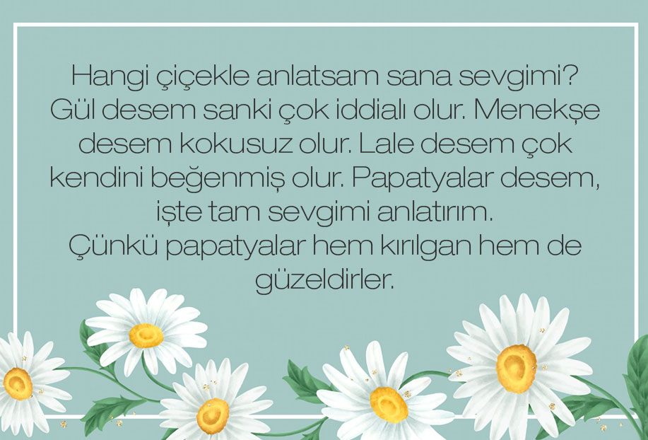 papatya kokulu sözler