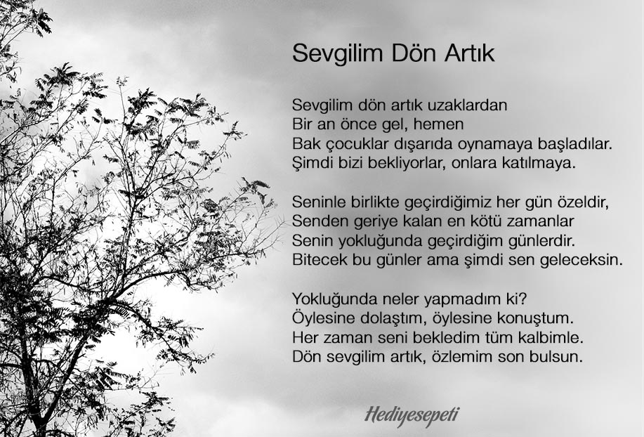 özlemle ilgili şiirler