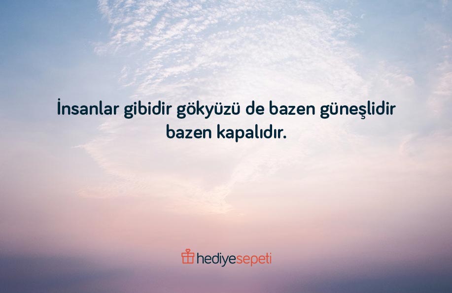 gökyüzü ile ilgili sözler kısa