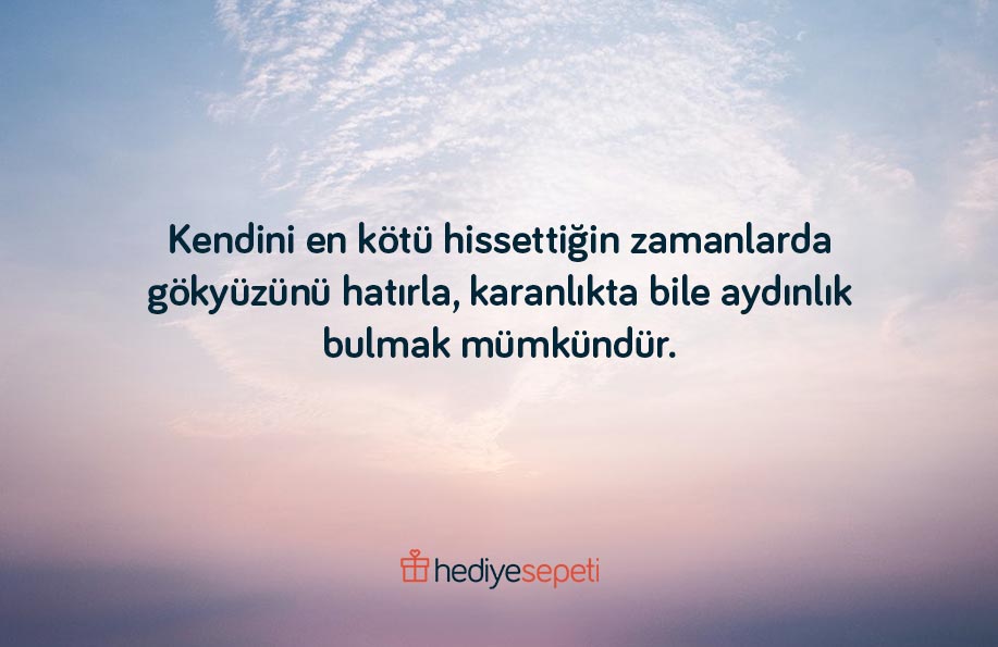 gökyüzü ile ilgili sözler kısa