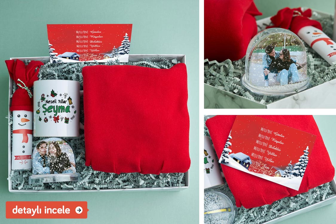 arkadaşa yılbaşı hediye kutusu