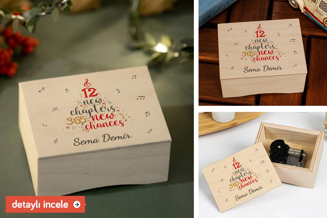 arkadasa yilbasi hediyesi muzik kutusu