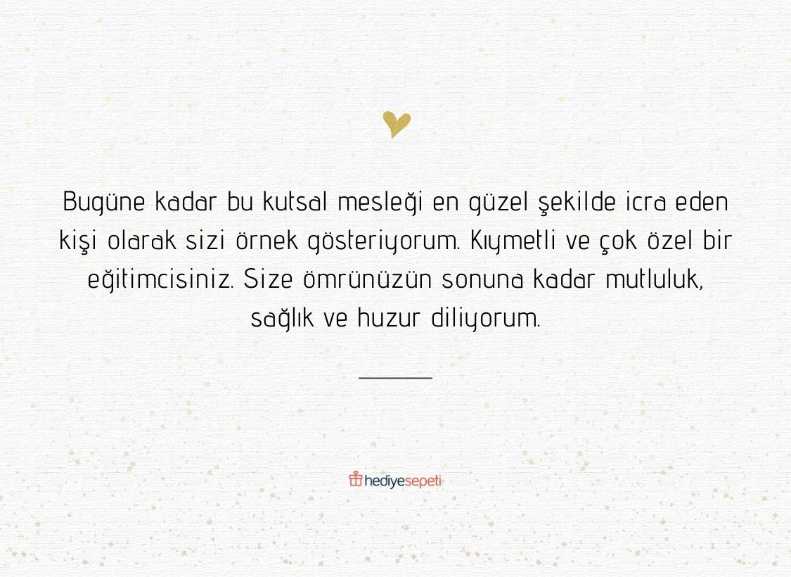 öğretmene hediye notu