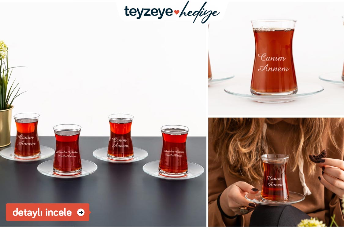 teyzeye hediye bardak
