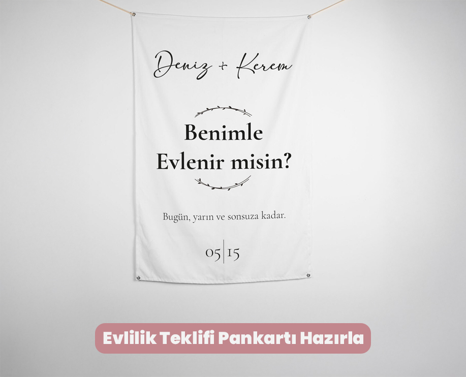 evlilik teklifi pankartı